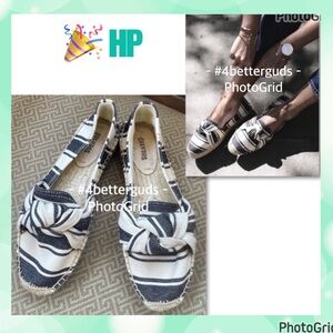 New Soludos Knotted Platform Smoking Slipper Espadrilles Striped 8.5 US 39 EU